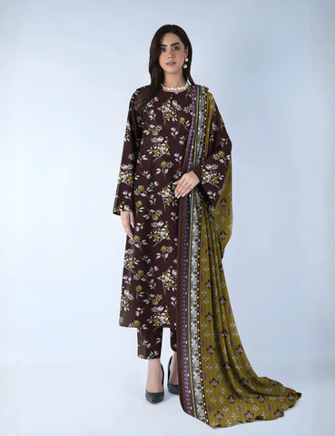 Unstitched Bareeze Printed Linen 3-Pc B5