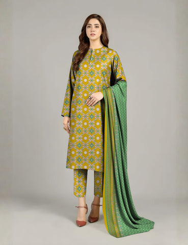 Unstitched Bareeze Printed Linen 3-Pc B6