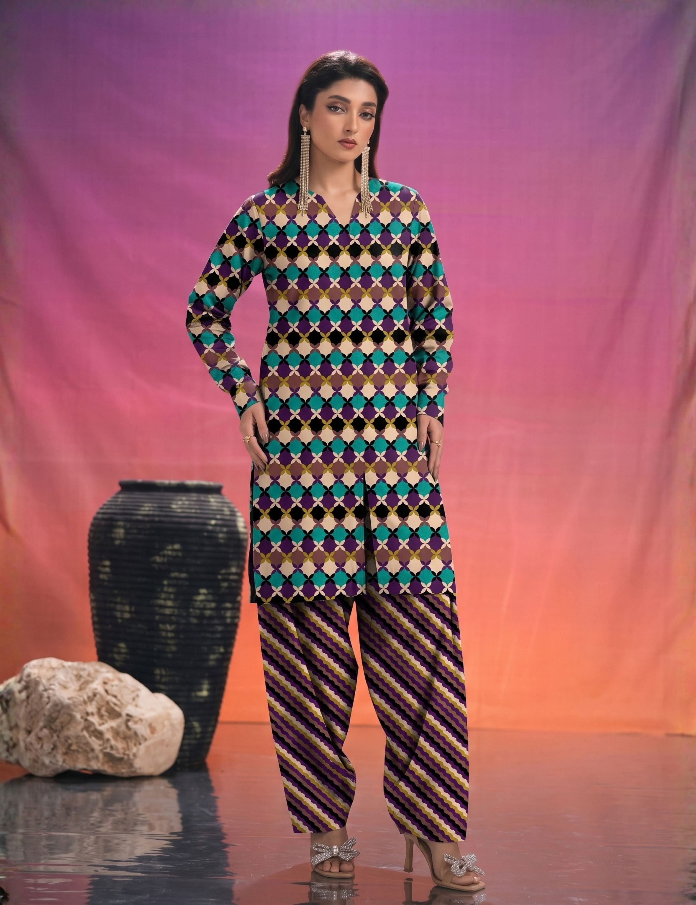 bareeze unstitched linen 2pc