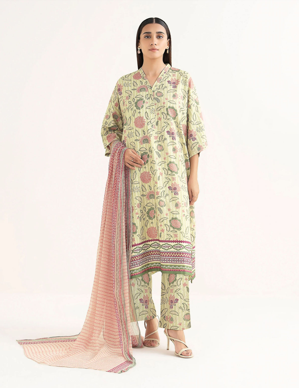 Bareeze Unstitched Printed Linen 3-Piece PR-6821