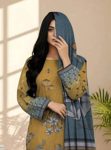 Unstitched Bareeze Embroidered Viscose 3-Pc 06