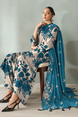 baroque 3pc unstitch khaddar
