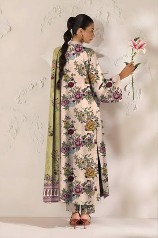 baroque 3pc unstitch khaddar
