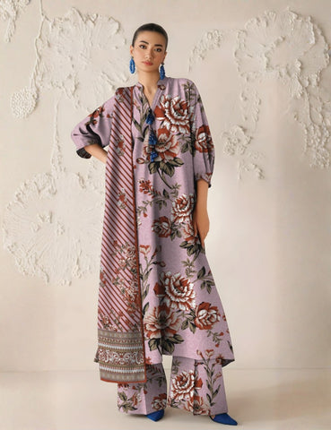 baroque 3pc unstitch khaddar