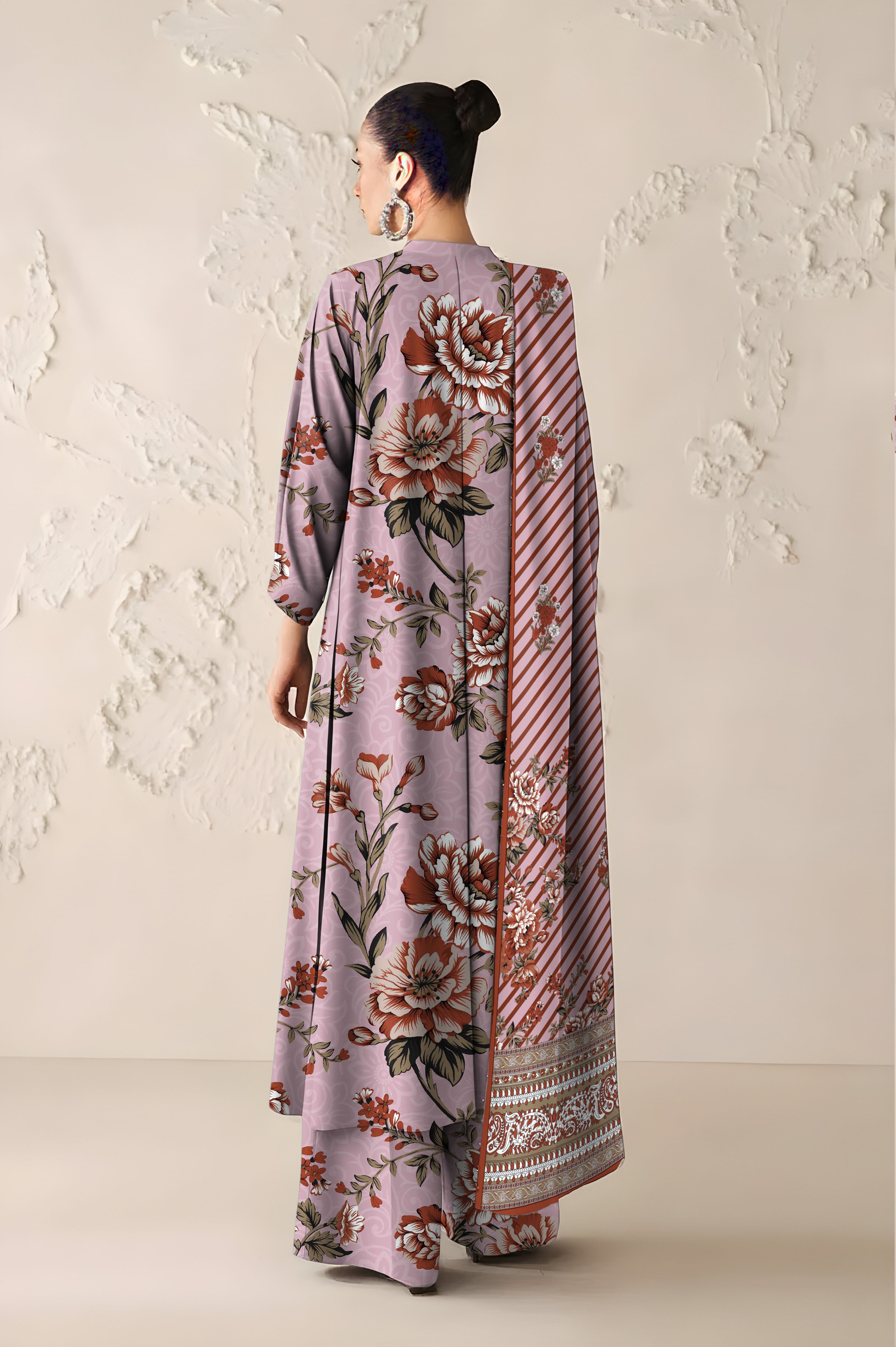 baroque 3pc unstitch khaddar