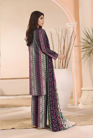 Unstitched Baroque Print Marina 3-Pc 03