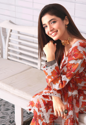 Unstitched Baroque Print Marina 3-Pc 08