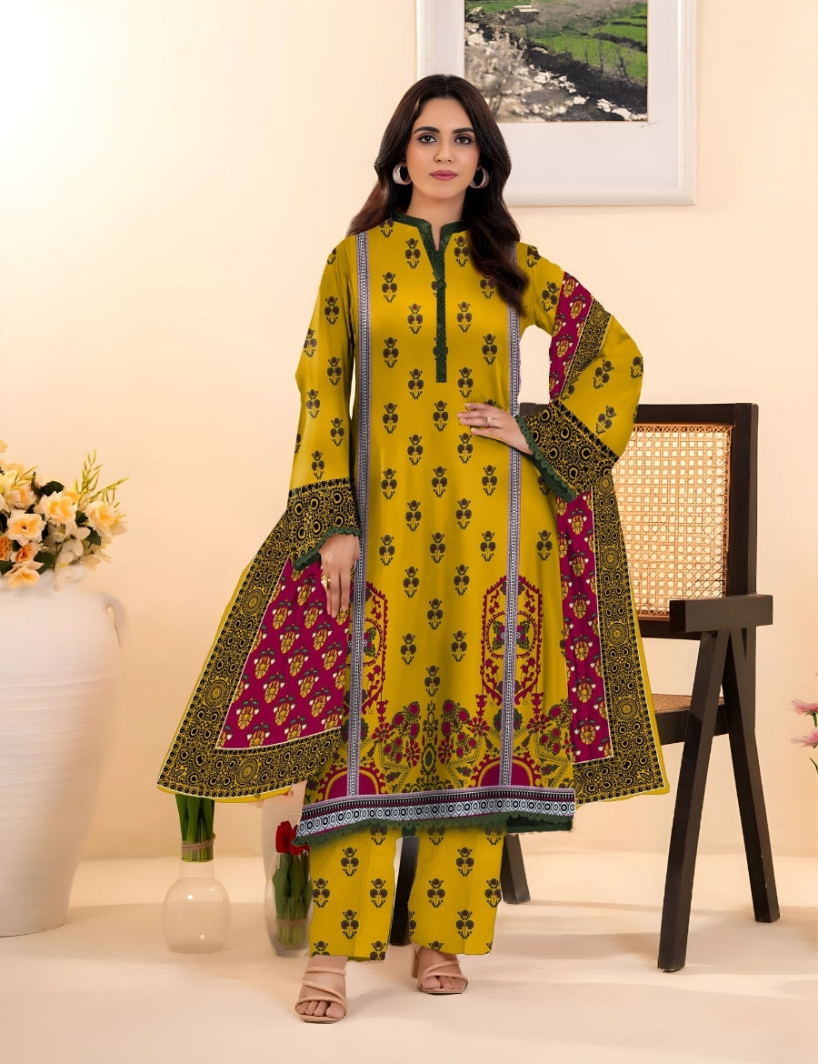 Beechtree Printed Lawn 3PC 6416