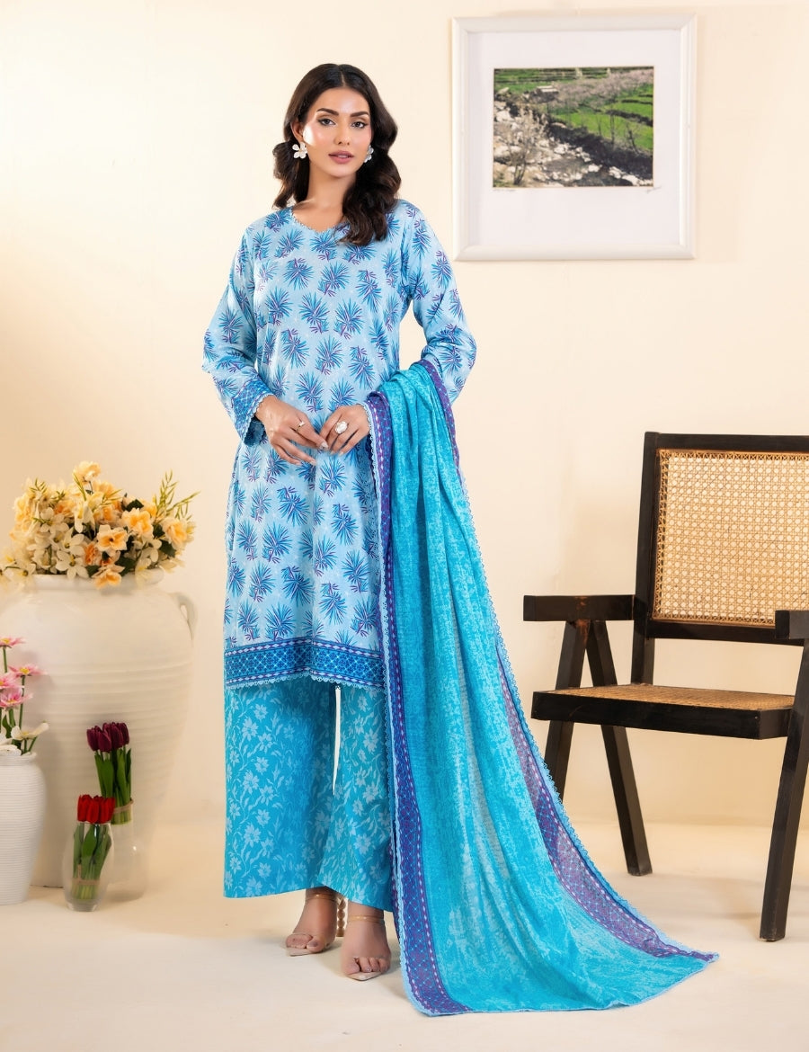 Beechtree Printed Lawn 3PC 6424