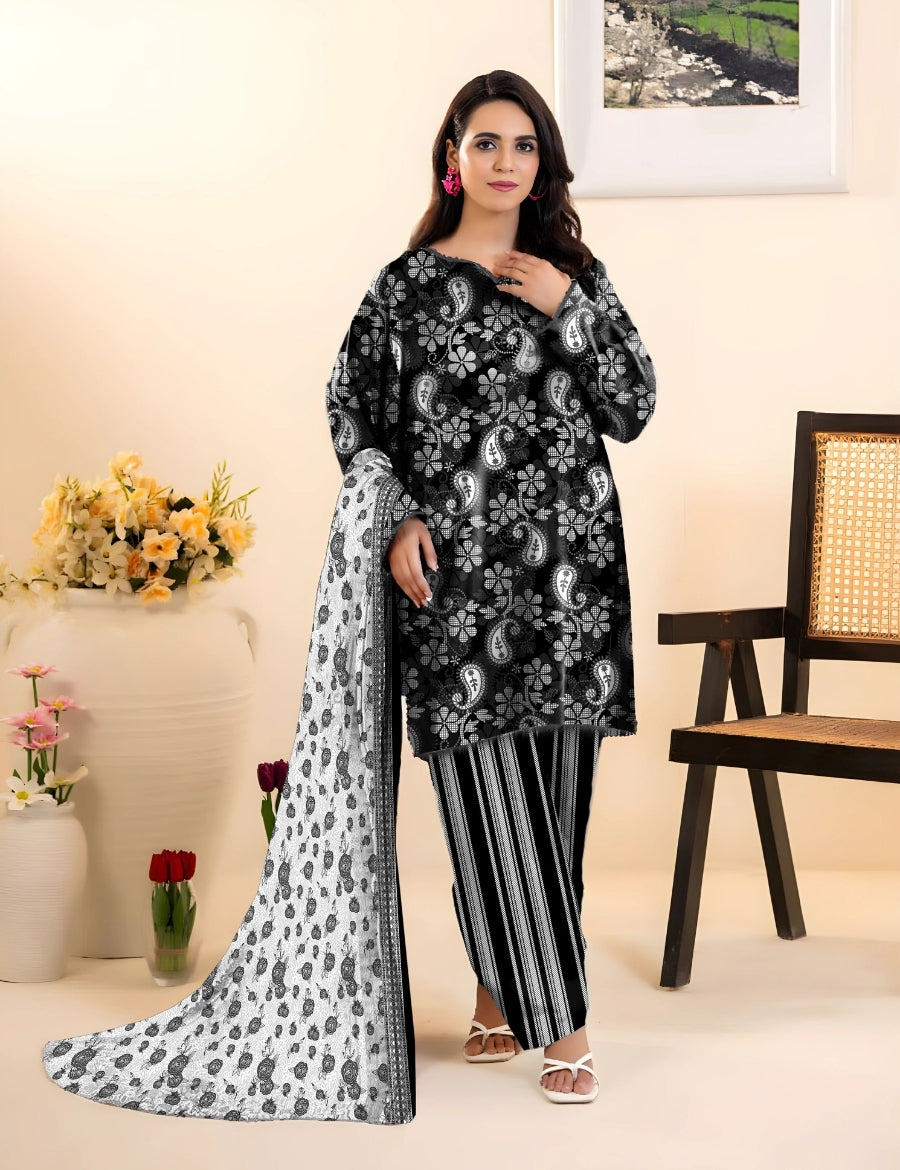 Beechtree Printed Lawn 3PC 7066