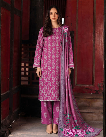Unstitched C-Print Printed Linen 3 Piece CP-8107