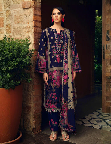 Unstitched C-Print Printed Linen 3 Piece CP-8100