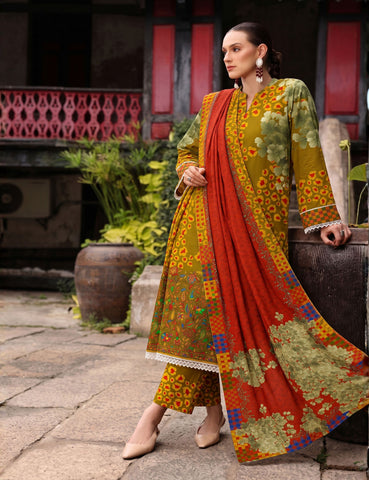 Unstitched C-Print Printed Linen 3 Piece CP-81000