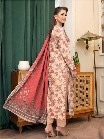 Coral By Cross Stitch Printed Lawn 3PC V-571