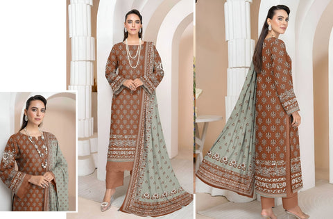 Set of Coral By Cross Stitch Print Lawn V-571