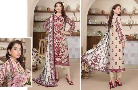 Set of Coral By Cross Stitch Print Lawn V-571