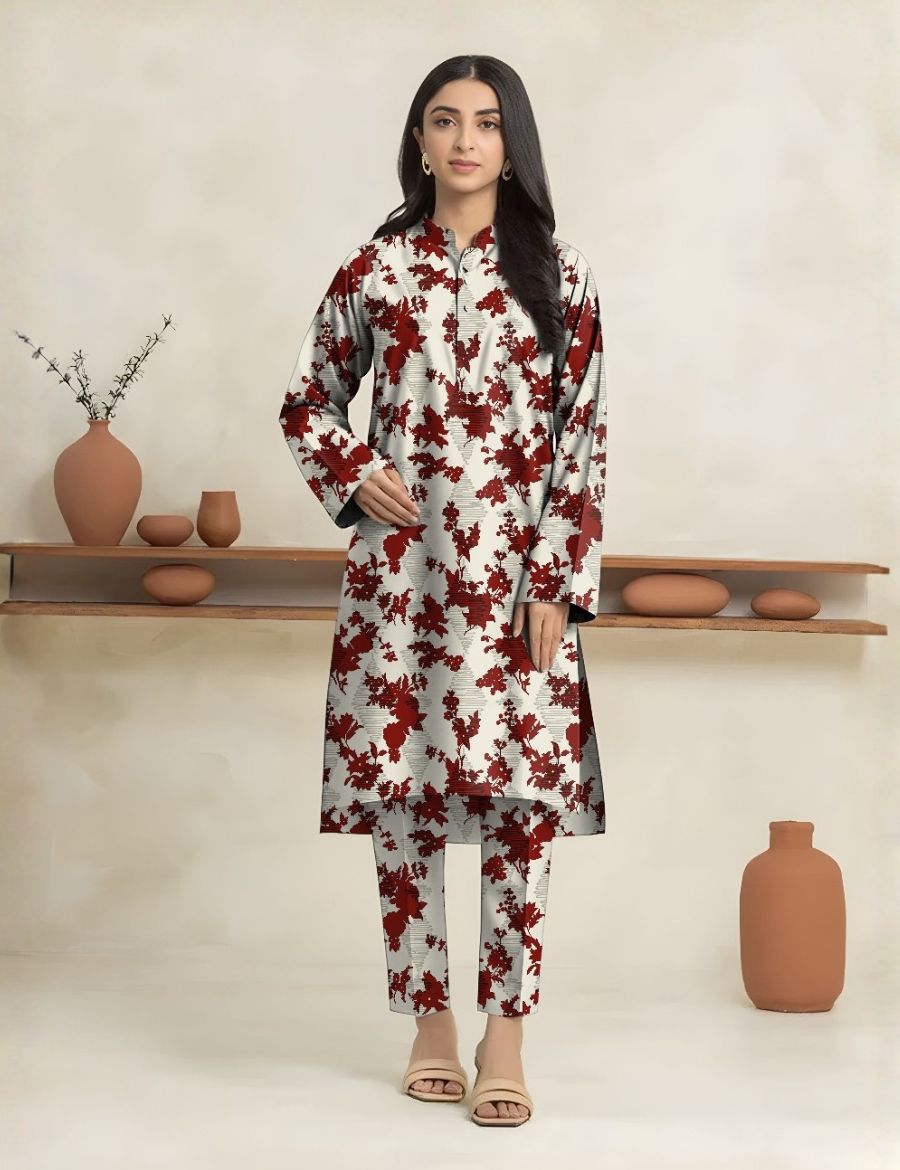 Unstitched Edenrobe Allure Printed Khaddar 2-Pc 05