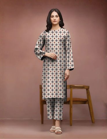 Unstitched Edenrobe Allure Printed Khaddar 2-Pc 07