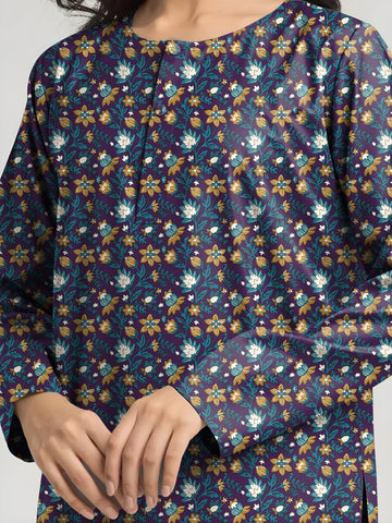 Unstitched Edenrobe Allure Printed Khaddar 2-Pc 06