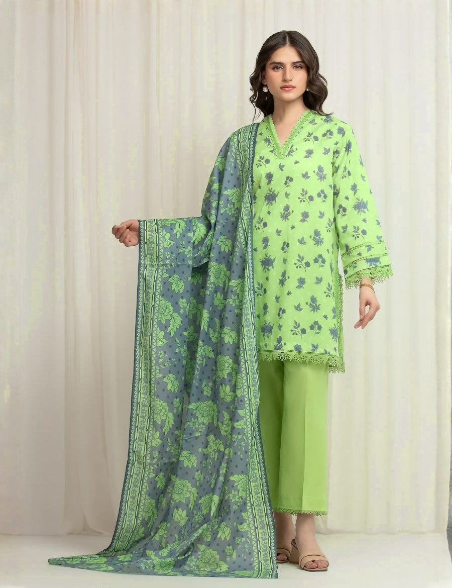 Edenrobe Printed Lawn 3PC C-36650