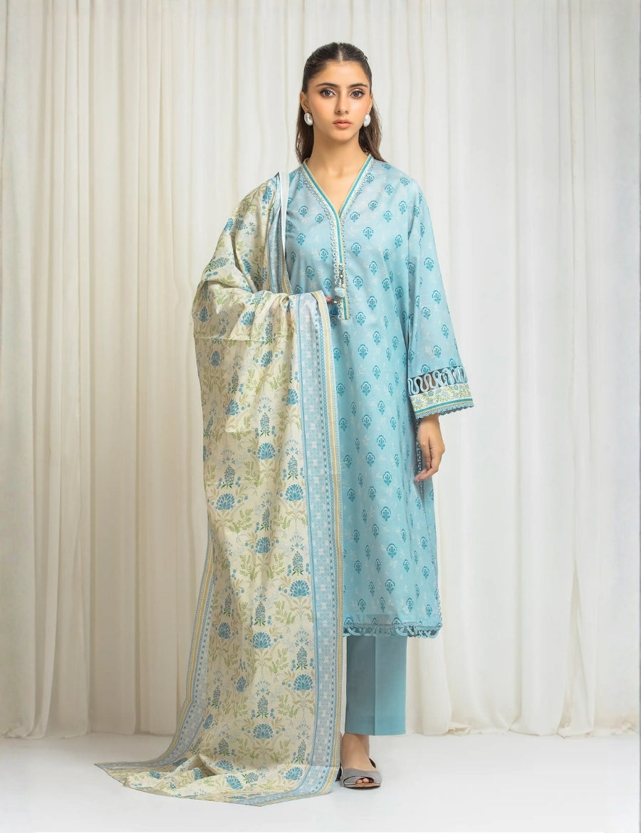 Edenrobe Printed Lawn 3PC C-36567