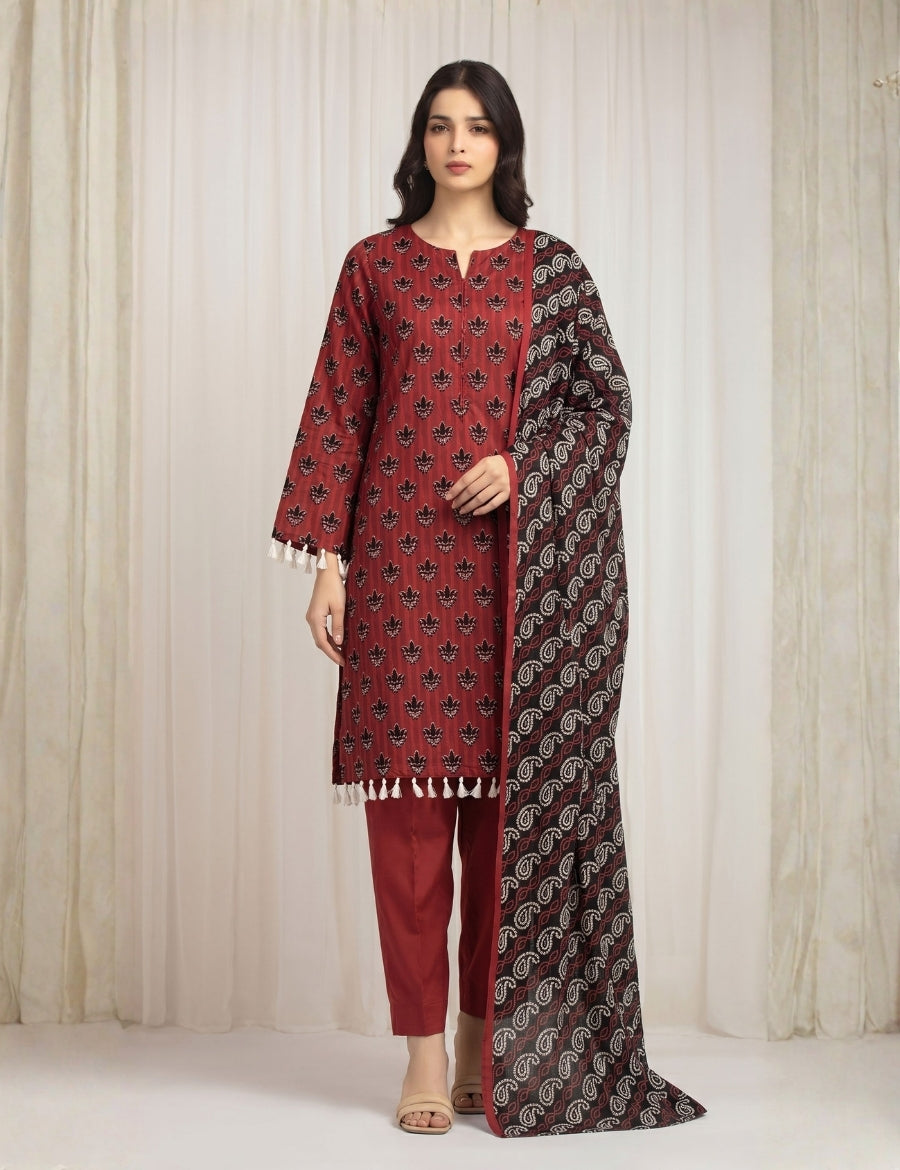 Edenrobe Printed Lawn 3PC C-37833