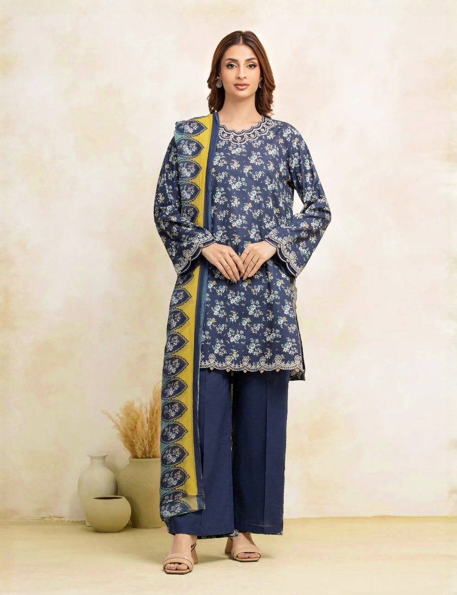 Edenrobe Printed Lawn 3PC C-30194