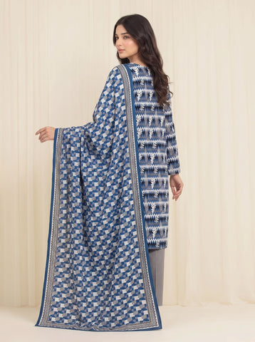 Edenrobe Unstitched Printed Linen 3-Pc 36640