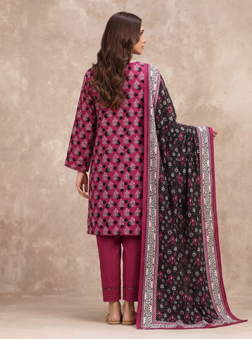Edenrobe Unstitched Printed Linen 3-Pc 36640