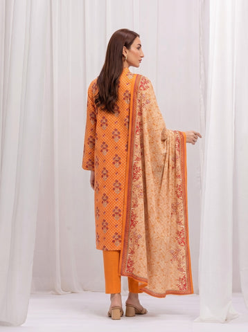 Edenrobe Unstitched Printed Linen 3-Pc 36618