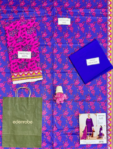 Edenrobe Printed Lawn Suit 3pc 170
