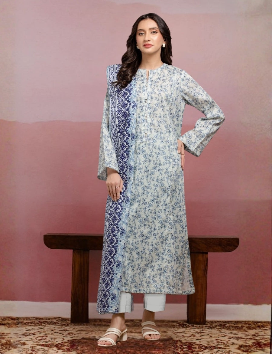 Edenrobe Printed Lawn Suit 3pc 35039