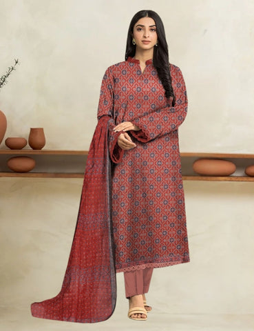 Edenrobe Printed Lawn Suit 3pc 30143