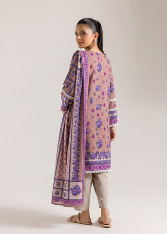 Unstitched Ethnic Printed Linen 3-Pc E-8093