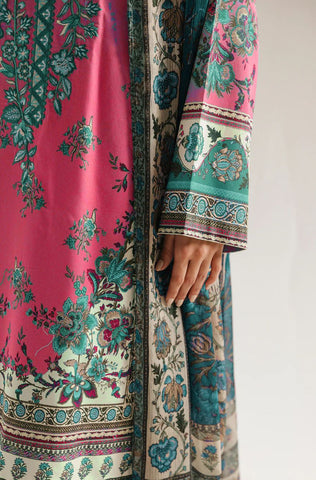 Unstitched Ethnic Printed Linen 3-Pc E-8092