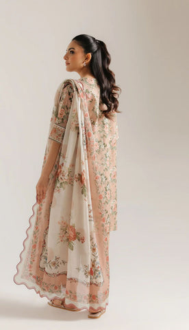 Unstitched Ethnic Printed Linen 3-Pc E-8095