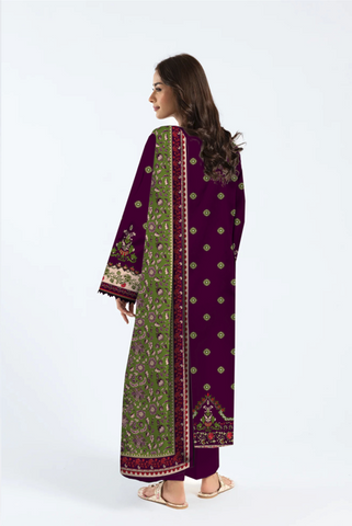 Unstitched Ethnic Printed Linen 3-Pc 09