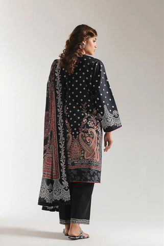 Unstitched Ethnic Printed Linen 3-Pc 08