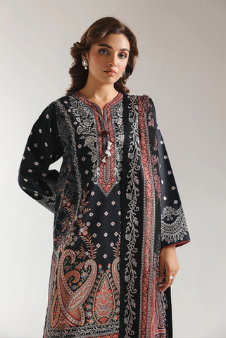 Unstitched Ethnic Printed Linen 3-Pc 08