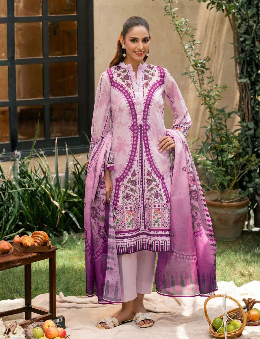 Unstitched Gul Ahmed Printed Khaddar 3-Pc G3