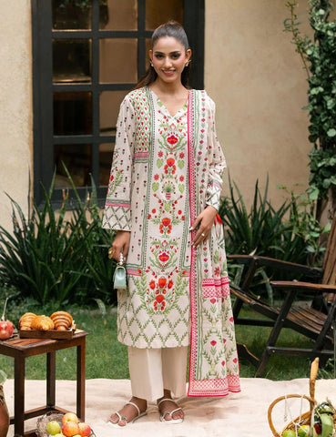 Unstitched Gul Ahmed Printed Khaddar 3-Pc G5