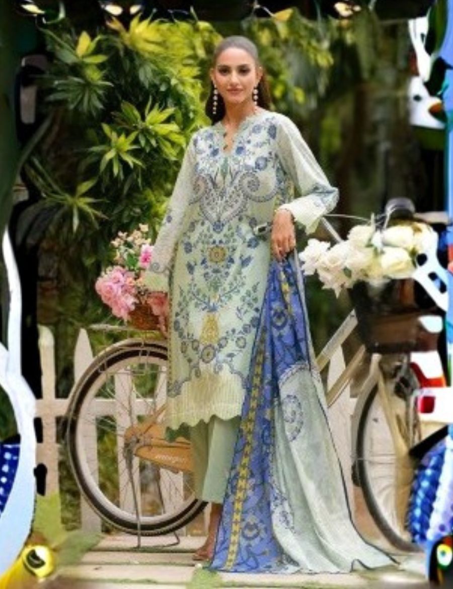 Unstitched Gul Ahmed Printed Khaddar 3-Pc G6