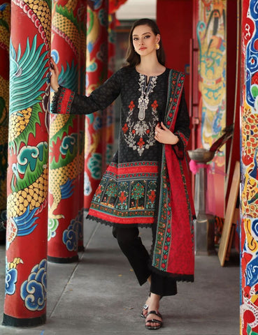 Unstitched Gul Ahmed Printed Khaddar 3-Pc G8