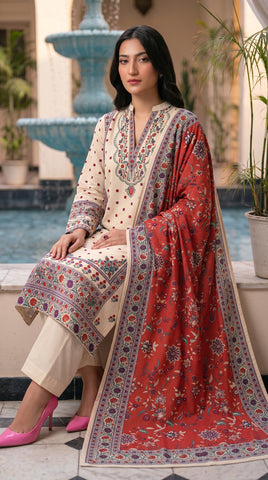Gul Ahmed Printed Lawn Suit 3pc CL-7360