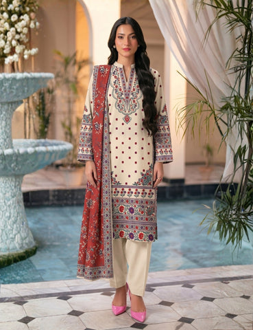 Gul Ahmed Printed Lawn Suit 3pc CL-7360