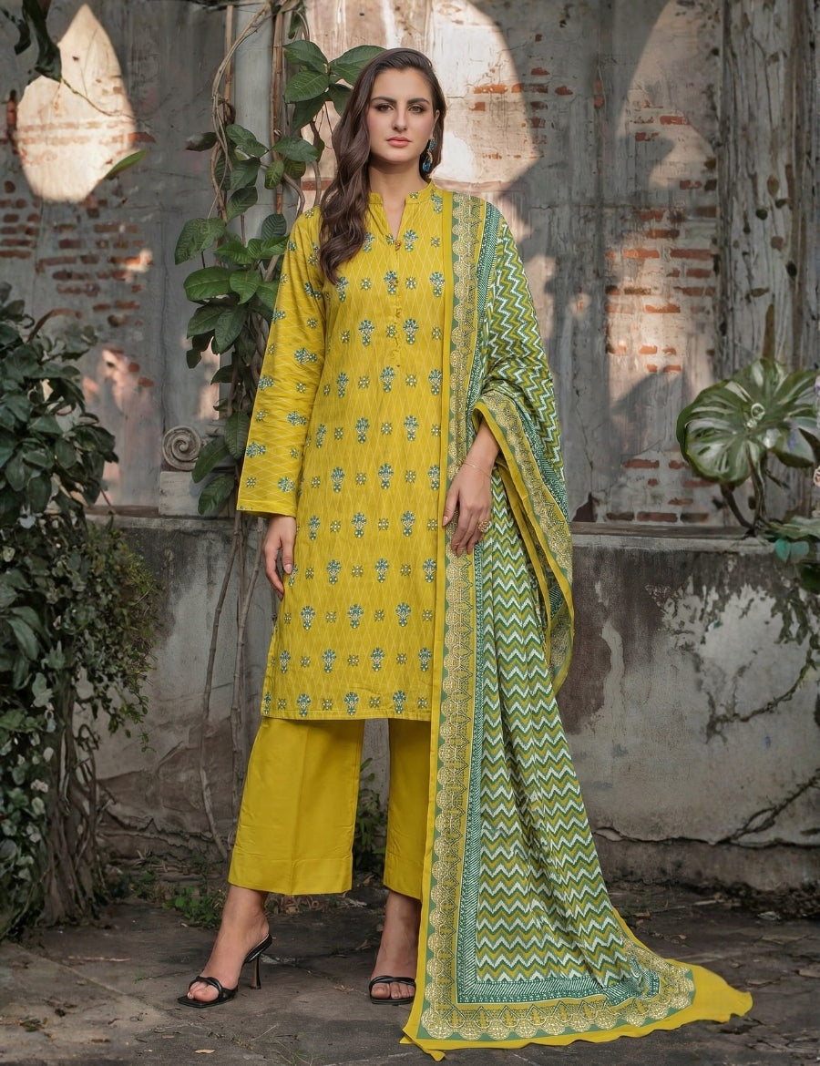 Gul Ahmed Printed Lawn Suit 3pc CL-7362