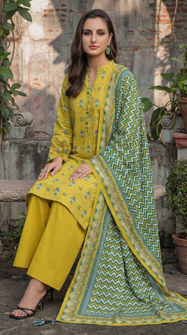 Gul Ahmed Printed Lawn Suit 3pc CL-7362