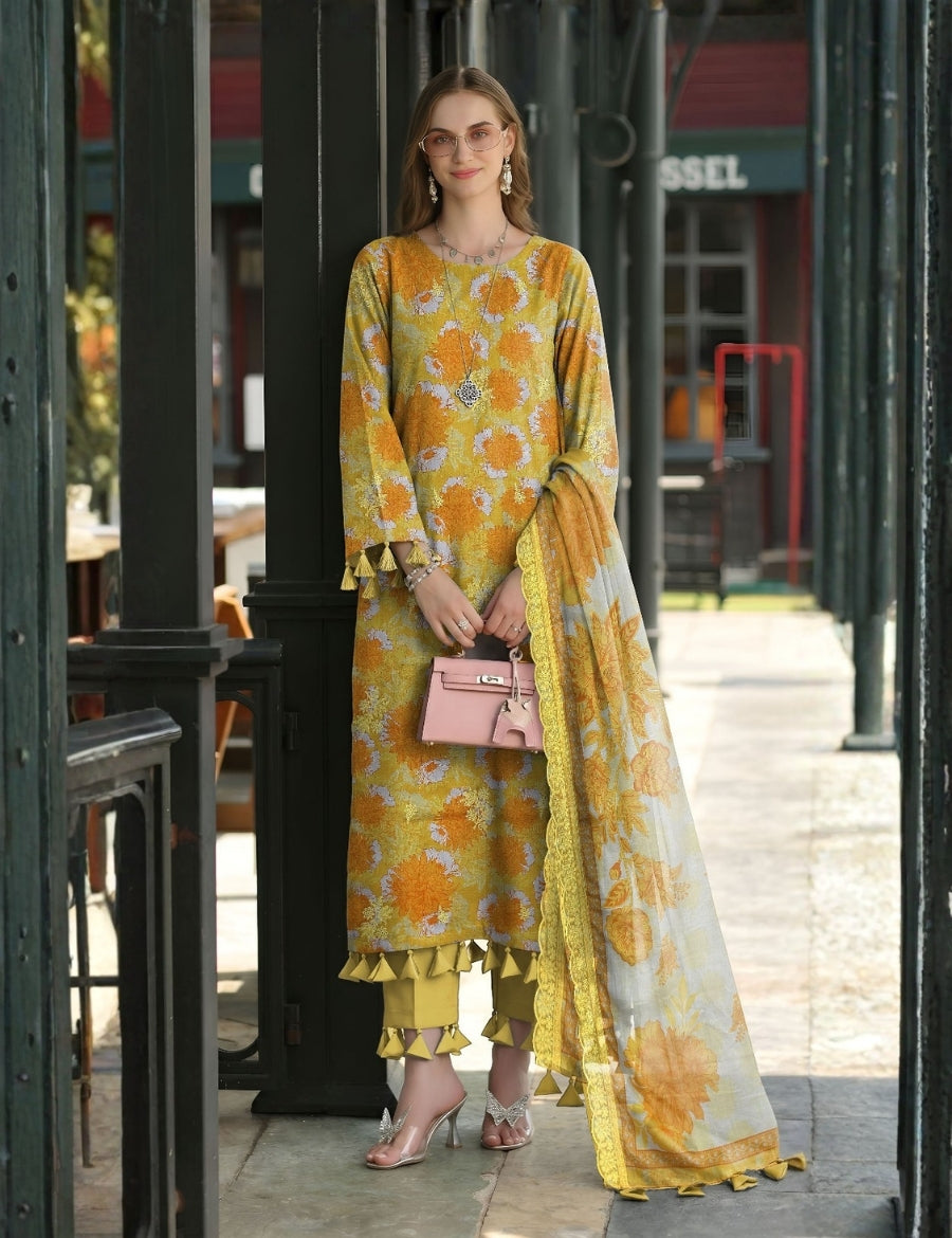 Kayseria Printed Lawn 3PC E-7536