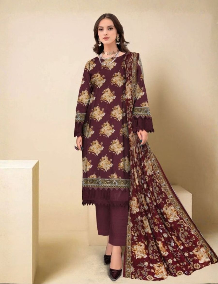 Unstitched Khaadi Printed Viscose 3-Pc ALA230816