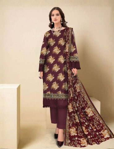 Unstitched Khaadi Printed Viscose 3-Pc ALA230816